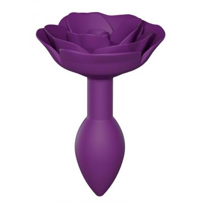 Plug anal bijou open roses s 8 x 29cm violet e comtoy