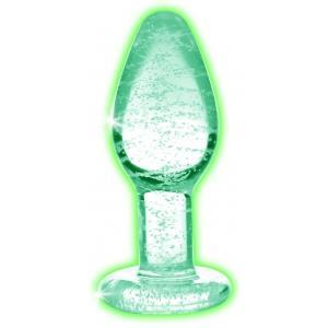 Plug en verre phosphorescent glow s 7 x 28cm e comtoy