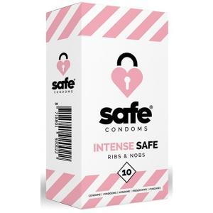 Safe condoms intense safe ribs nobs 10 pcs