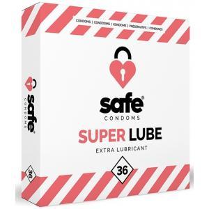 Safe condoms super lube extra lubricant 36 pcs